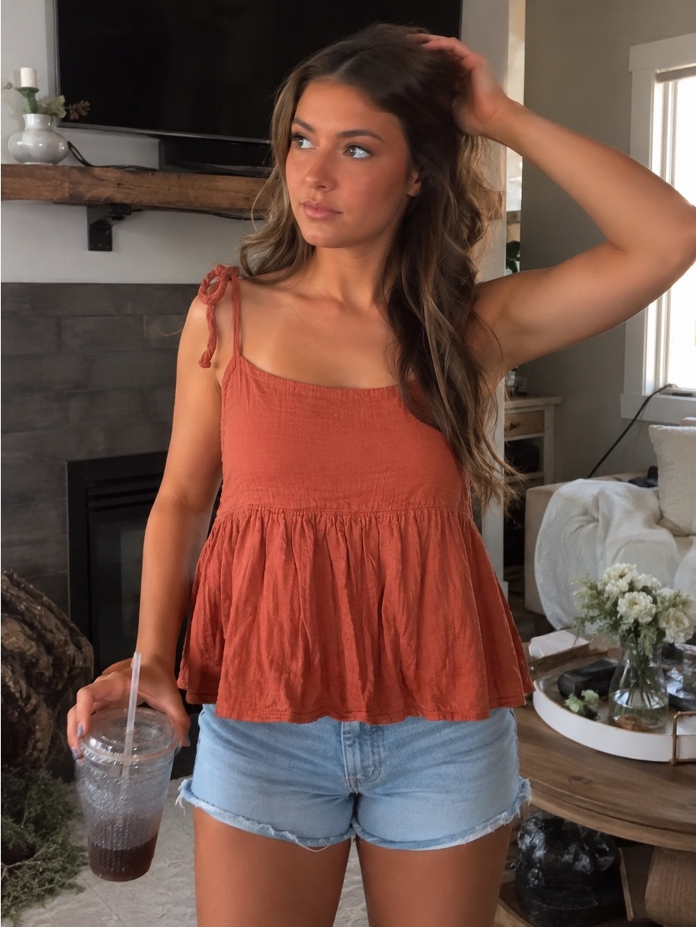 Old Navy Tie Sleeve Blouse